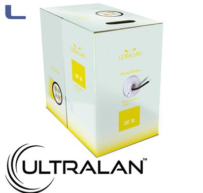 cavo UltraLAN FTP cat 5e CCA PE+PVC 305m(outdoor)doppio rivest.
