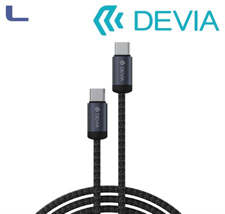 cavo usb 2.0 3a 60w type c maschio-maschio alluminio 1mt black