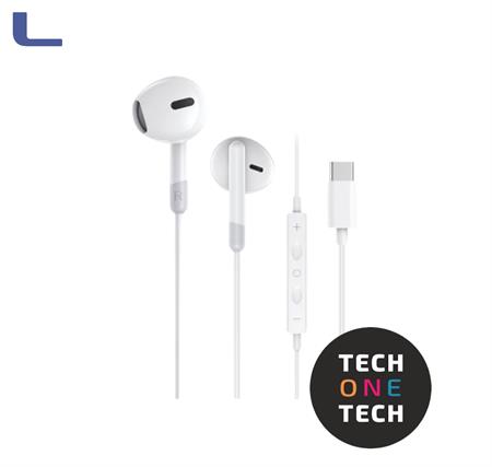 auricolare earphone white connettore type c tech one tech * 572 auricolare earphone white connettore type c tech one tech * 572