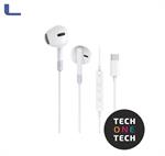 auricolare earphone white connettore type c tech one tech * 572