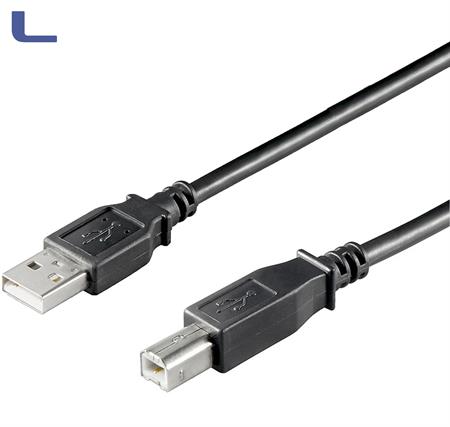 cavo usb 2.0 A/B M/M 1.0mt per stampante black  *021 cavo usb 2.0 A/B M/M 1.0mt per stampante black  *021