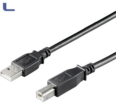 cavo usb 2.0 A/B M/M 1.0mt per stampante black  *021 cavo usb 2.0 A/B M/M 1.0mt per stampante black  *021