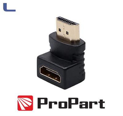 adattatore 90° hdmi m/f propart pin dorato *491