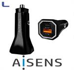 alimentatore da auto 38W 1xUSB-C PD3.0 20W 1xUSB-A 18W  Aisens