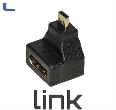 adattatore hdmi f a hdmi micro m 90° link* 215 adattatore hdmi f a hdmi micro m 90° link* 215