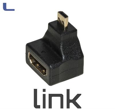 adattatore hdmi f a hdmi micro m 90° link* 215 adattatore hdmi f a hdmi micro m 90° link* 215
