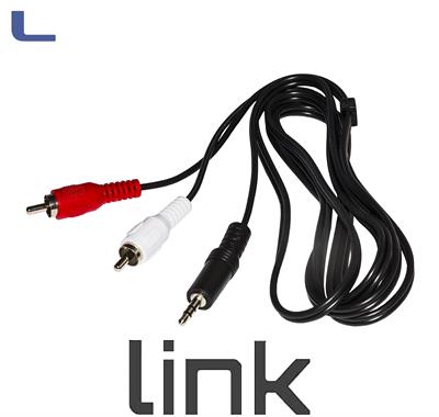 cavo stereo jack 3.5masch/2rca masch 1.8m link *215