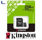 micro sd xc 256gb + adattatore sd class 10 hd video kingston*434