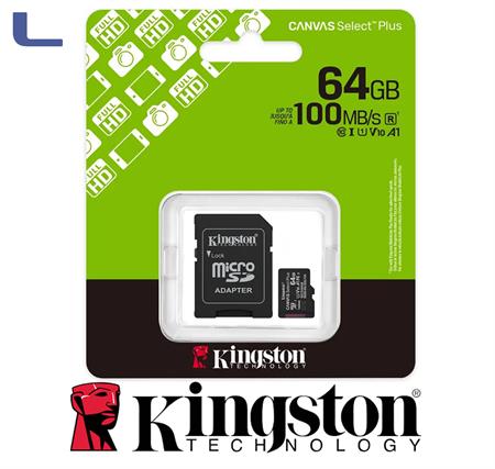 micro sd xc 64gb + adattatore sd class 10 hd video kingston*434