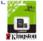 micro sd xc 64gb + adattatore sd class 10 hd video kingston*434