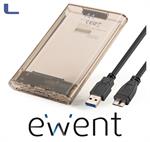 box esterno trasparente per hdd sata 2.5 usb 3.2 gen1 ewent*021