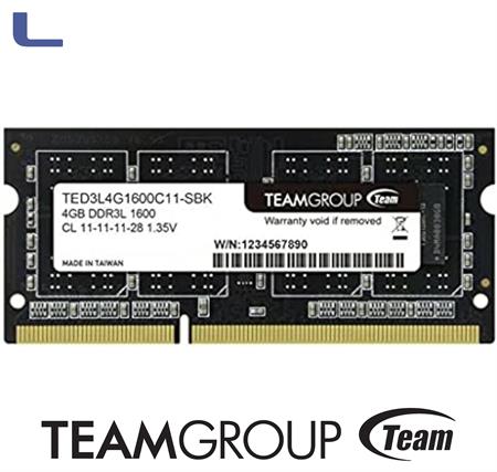 so-dimm ddr3l 1600mhz 4gb 1.35v team group *434