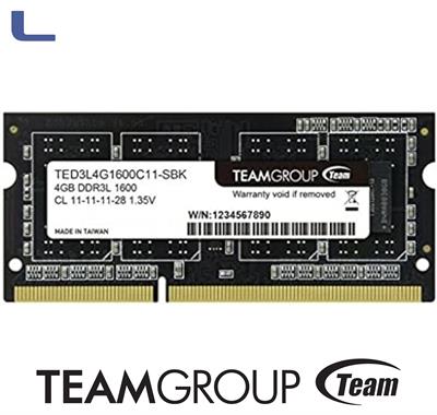 so-dimm ddr3l 1600mhz 4gb 1.35v team group *434