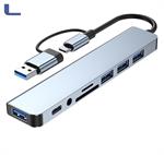 Dockingstation 8/2USBa-C jack 3,5 lettore Micro SD/SD porte dati