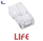 plug rj45 cat.5e per filo flessibile con fori conf.100pz * 107