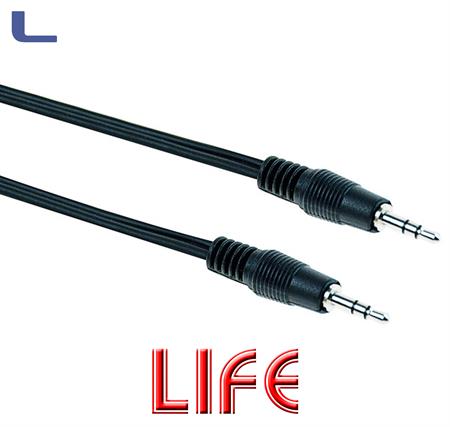 cavo stereo jack 3.5 m/m 1.5mt life * 107