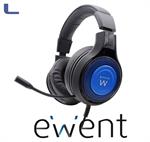 cuffia gaming con mic.ps5 e multipiattaforma ewent blu black*21
