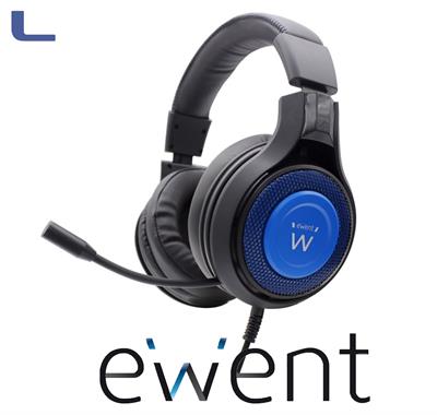 cuffia gaming con mic.ps5 e multipiattaforma ewent blu black*21 cuffia gaming con mic.ps5 e multipiattaforma ewent blu black*21