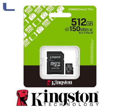 micro sd xc 512gb + adattatore sd class 10 hd video kingston*434