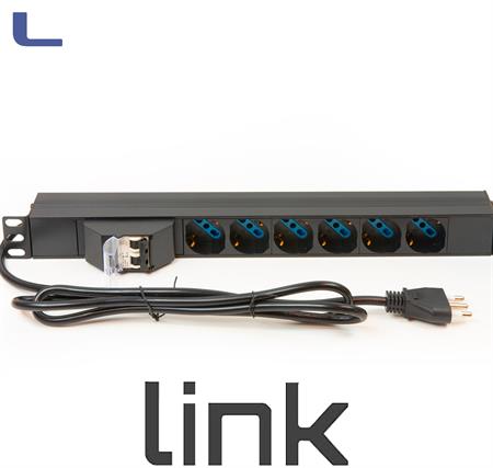 presa multipla 6 prese rack int/magnetotermico ita/schuko *215