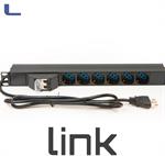 presa multipla 6 prese rack int/magnetotermico ita/schuko *215