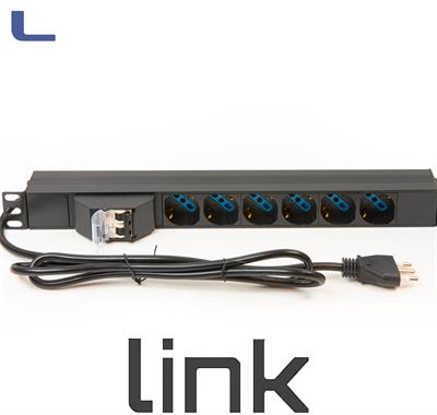 presa multipla 6 prese rack int/magnetotermico ita/schuko *215