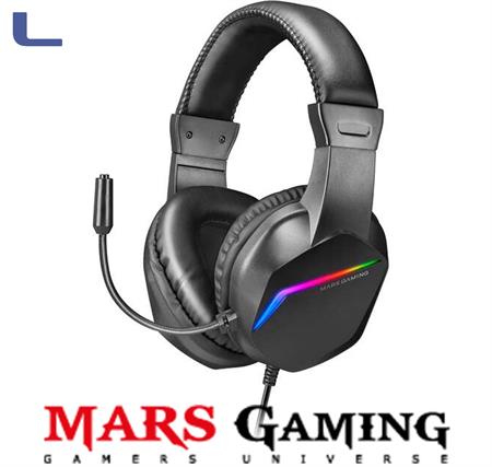 cuffia gaming rgb con mic. multipiattaforma marsgaming black*572