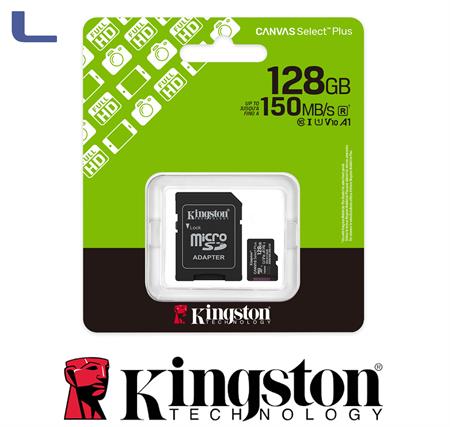 micro sd xc 128gb + adattatore sd class 10 hd video kingston*434