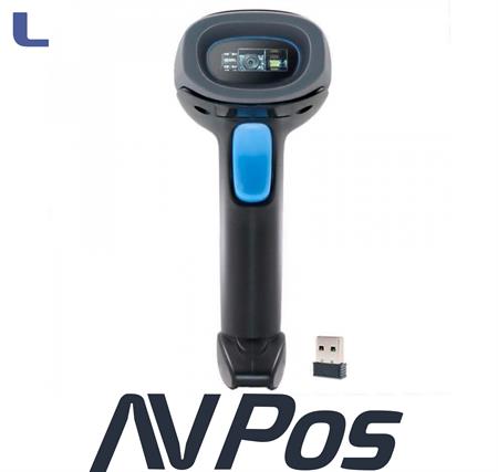 lettore barcode 1D-2D-QR wireless 80m black AVpos * 572