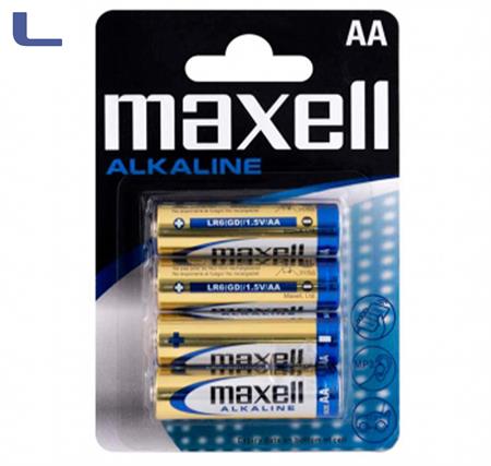 4 batterie stilo AA alkaline 1.5v maxell*572