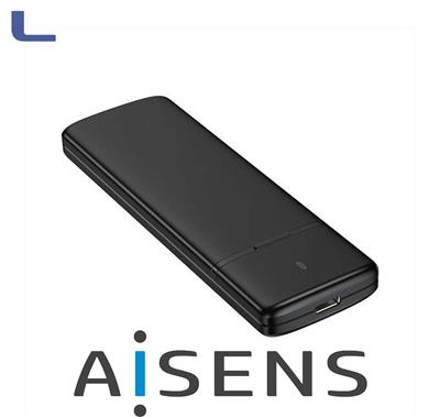 box esterno ssd m.2 NVMe usb 3.1 gen1 type c aisens nero*572