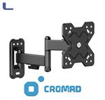 braccio supporto a muro doppia ext. per monitor 13/32 cromad