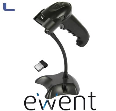 lettore barcode 1D-2D  wireless BT cable free black ewent* 021
