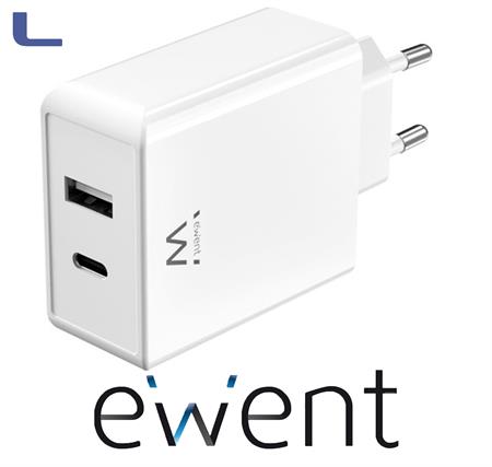 alimentatore spina italiana 45w GaN type c usb a ewent* 021