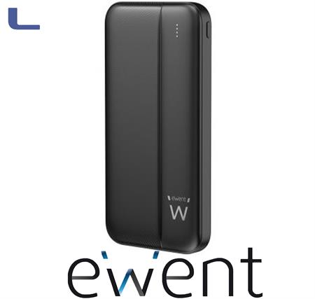 power bank per smartphone slim 10000mAh 22.5w black ewent *021