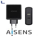 alimentatore type c+usb-a 57w aisens black * 527
