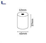 carta termica rot. 57mmx45mmx12mm conf. 10pz. *572