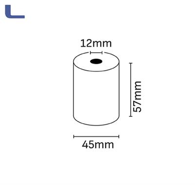 carta termica rot. 57mmx45mmx12mm conf. 10pz. *572