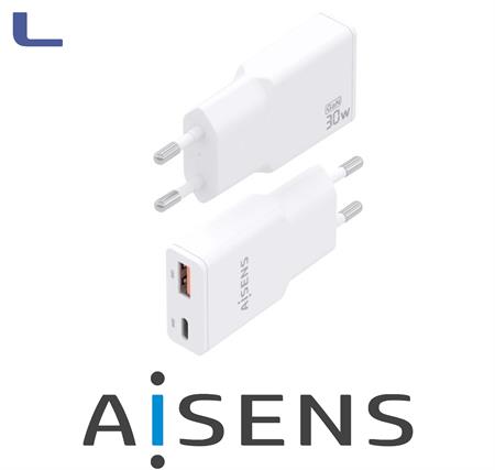 alimentatore spina italiana 30w GaN type c usb a aisens *572
