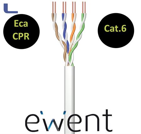 cavo cat 6 cca awg cmatassa u/utp grigio rame 305mt classe CPR