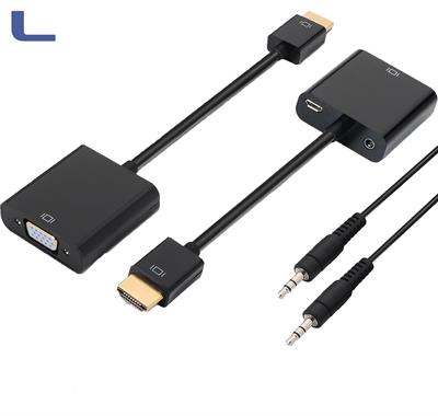 adattatore audio HDMI A Maschio-SVGAFemmina+JACK 10cm+1.0m *774