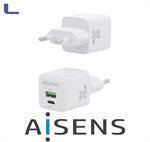 alimentatore spina italiana 20w GaN type c+usb a aisens *572