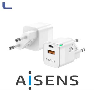 alimentatore spina italiana 30w GaN type c usb a aisens *572