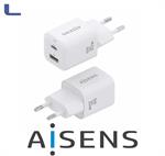 alimentatore spina italiana gan  30w type c+usb  aisens *572