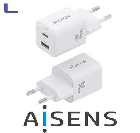alimentatore spina italiana 35w GaN type c usb a aisens *572