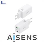 alimentatore spina italiana 65w GaN 2xtype c+1usb  aisens *572