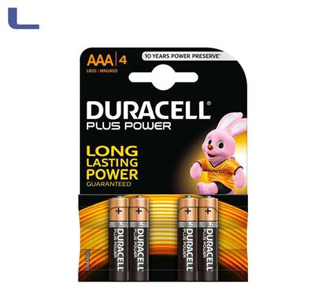 4 batterie ministilo AAA alkaline 1.5v DURACELL PLUS * 803