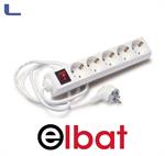 presa di alimentazione 5 posti schuko bianca *572