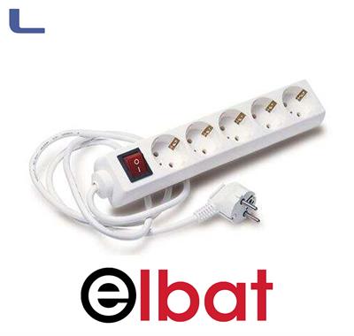 presa di alimentazione 5 posti schuko bianca *572