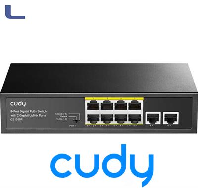 switch gigabit 8 porte poe con 2 porte Gigabit Uplink ports cudy